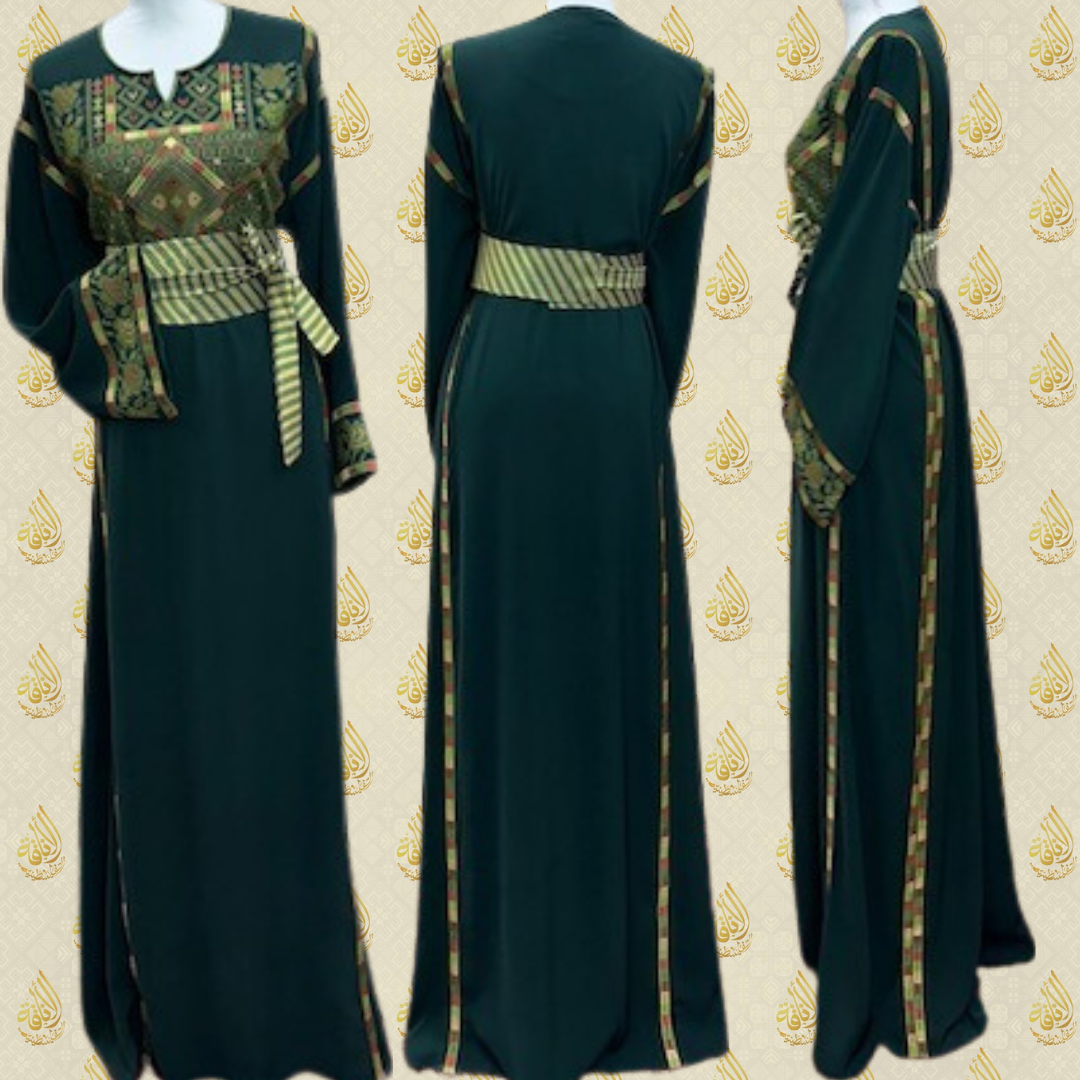 Olive Tree Colored Majestic Thoub: Elegance and Precision for Formal Occasions