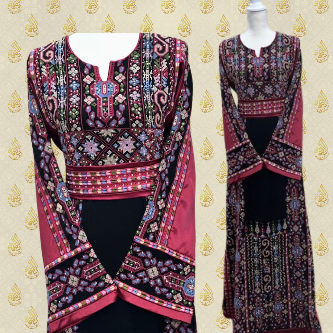 Charming Colors Palestinian Embroidered Thoub