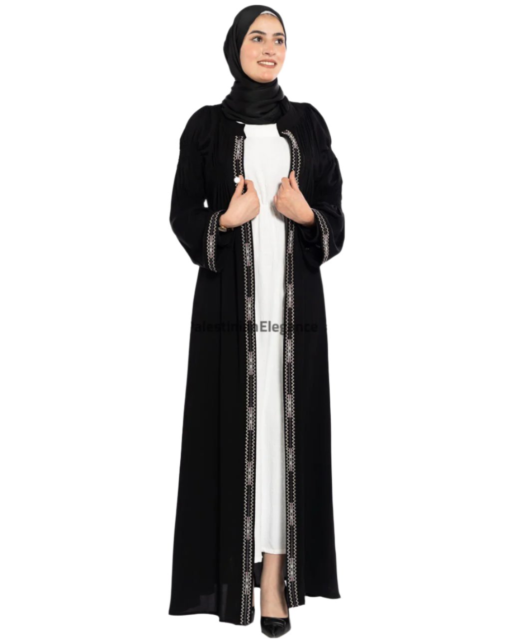 Abaya abierta de dos piezas