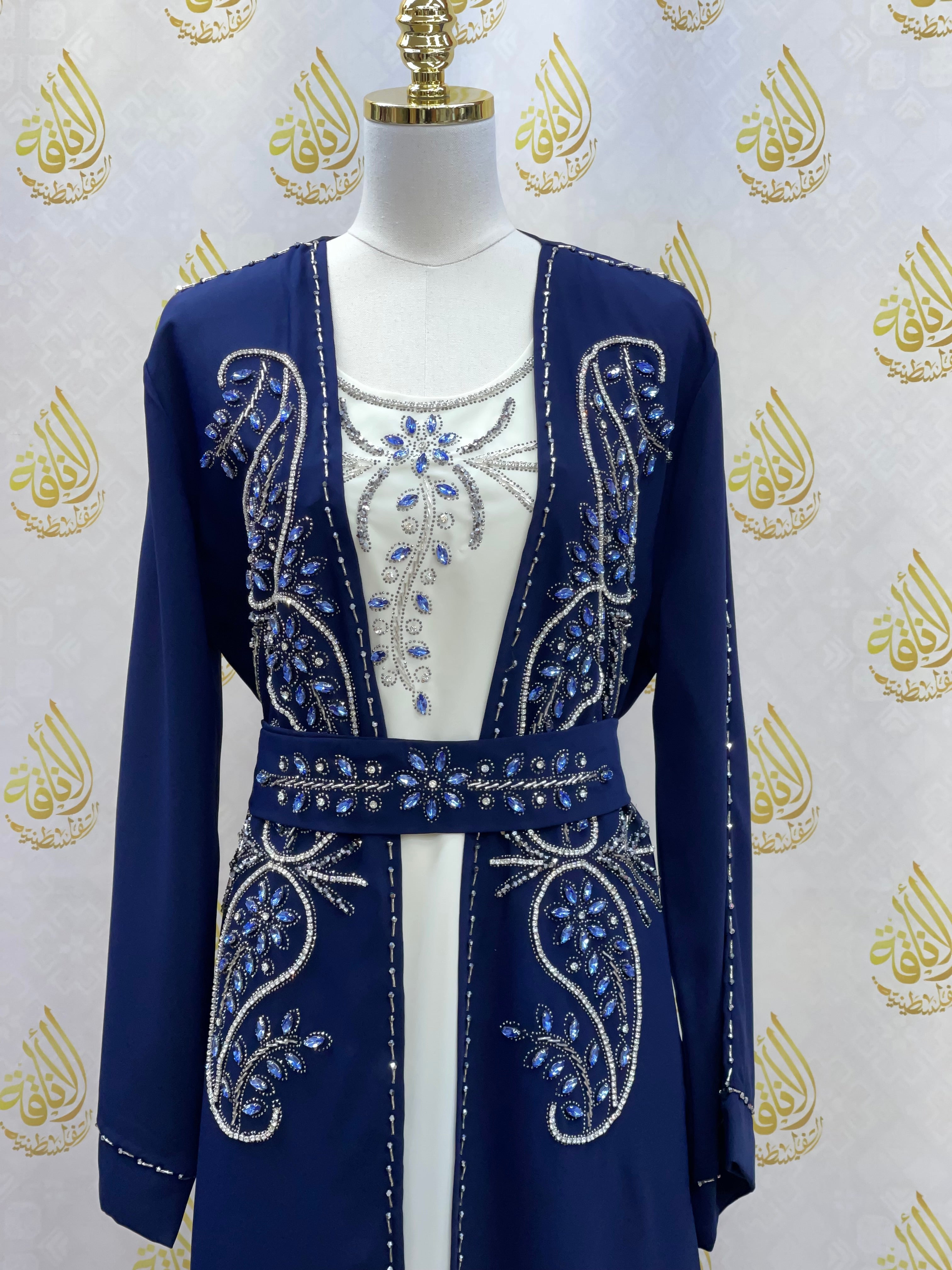 Rhinestone Moroccan Style Abaya: Traditional Elegance with Modern Flair