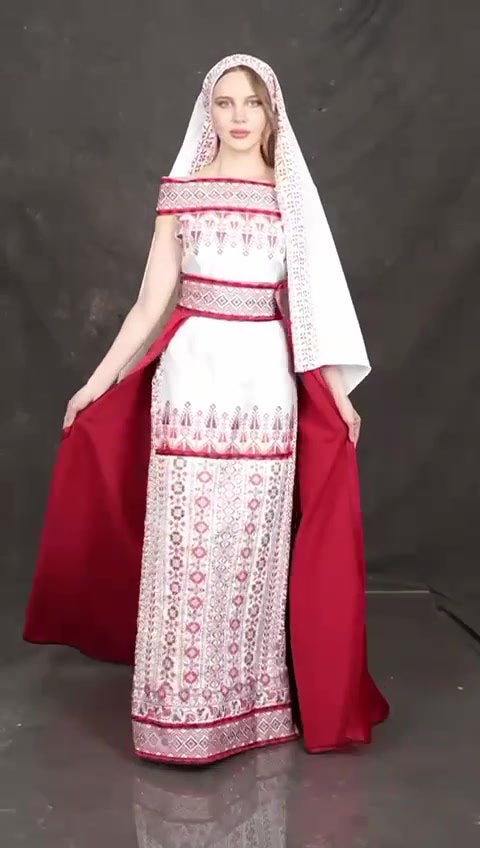 Exquisite Elegance: Embroidered Dress With Skirt