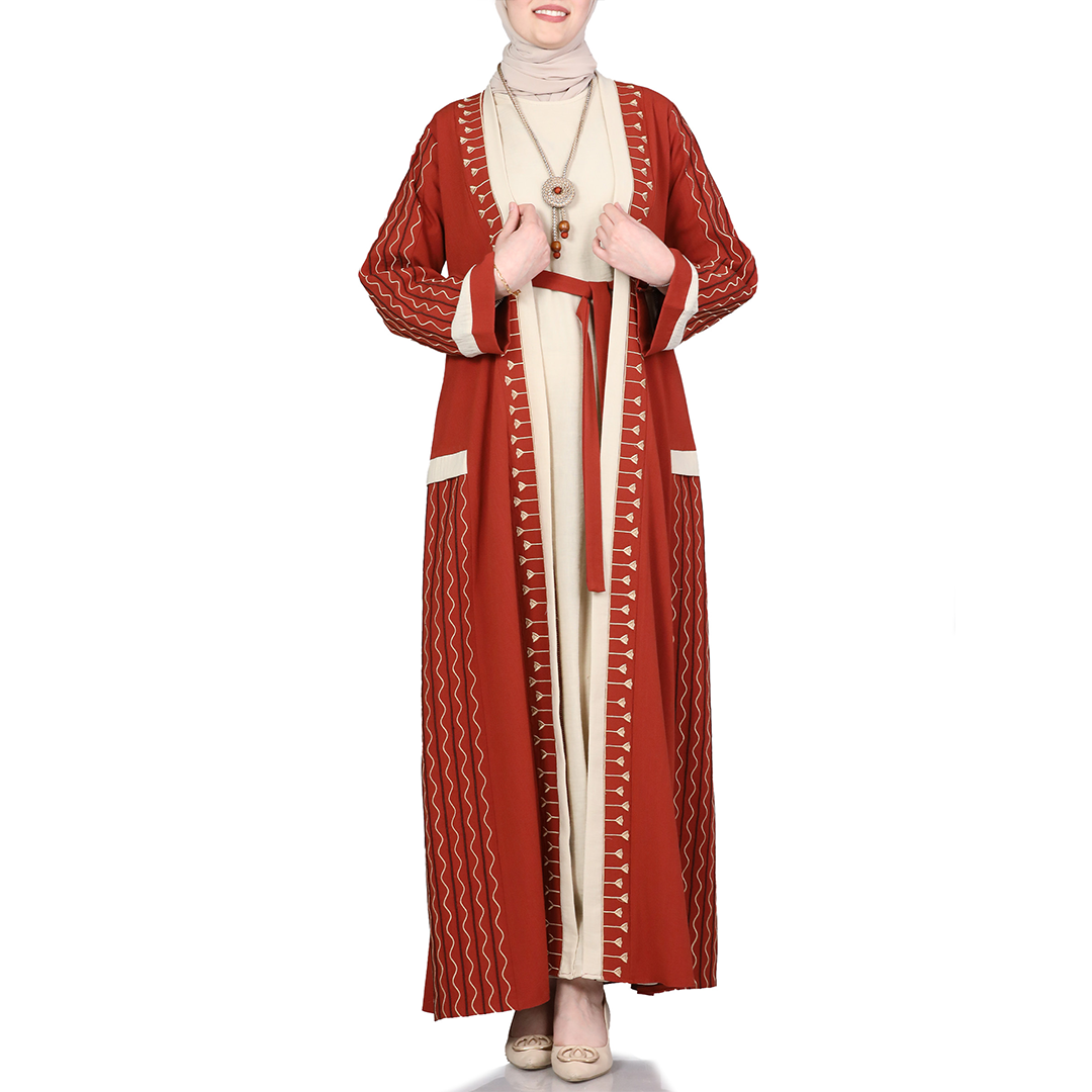 Conjunto Abaya Abierto Dos Piezas