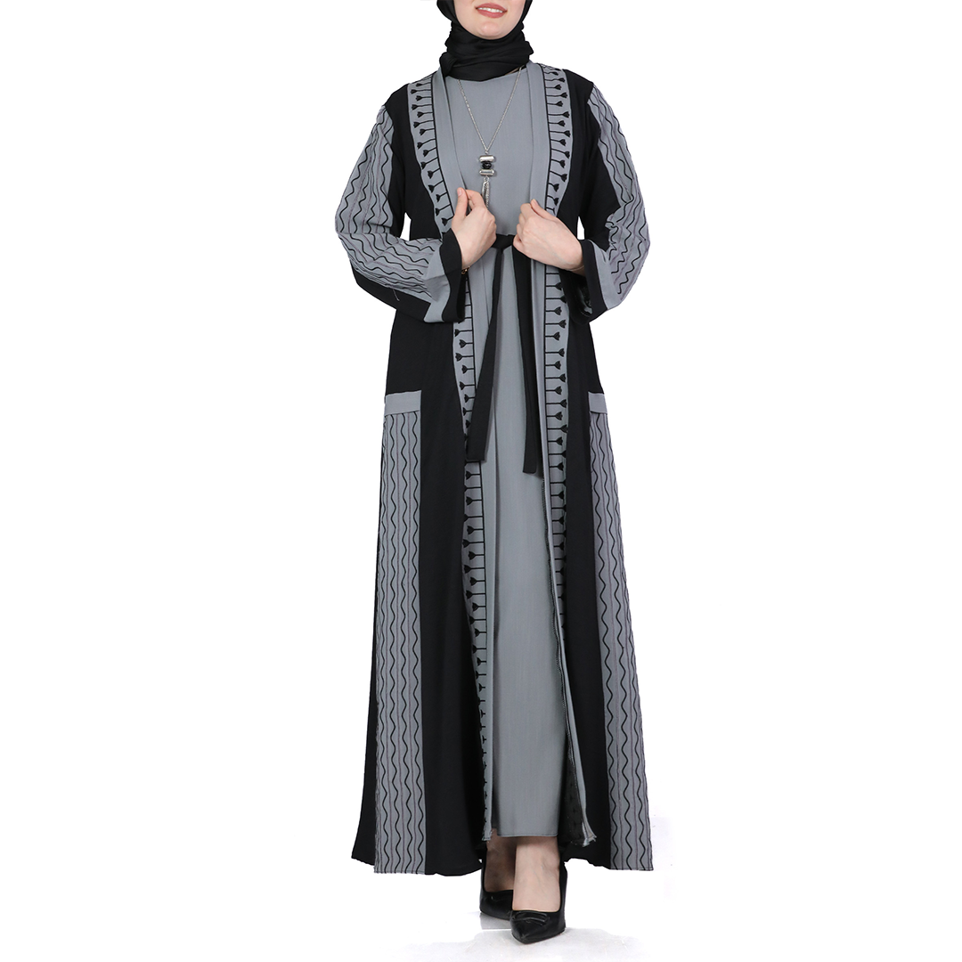 Open Abaya Set Two Pieces: Modern Twist on Traditional Elegance