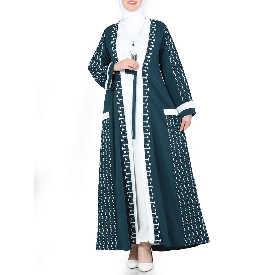 Conjunto Abaya Abierto Dos Piezas