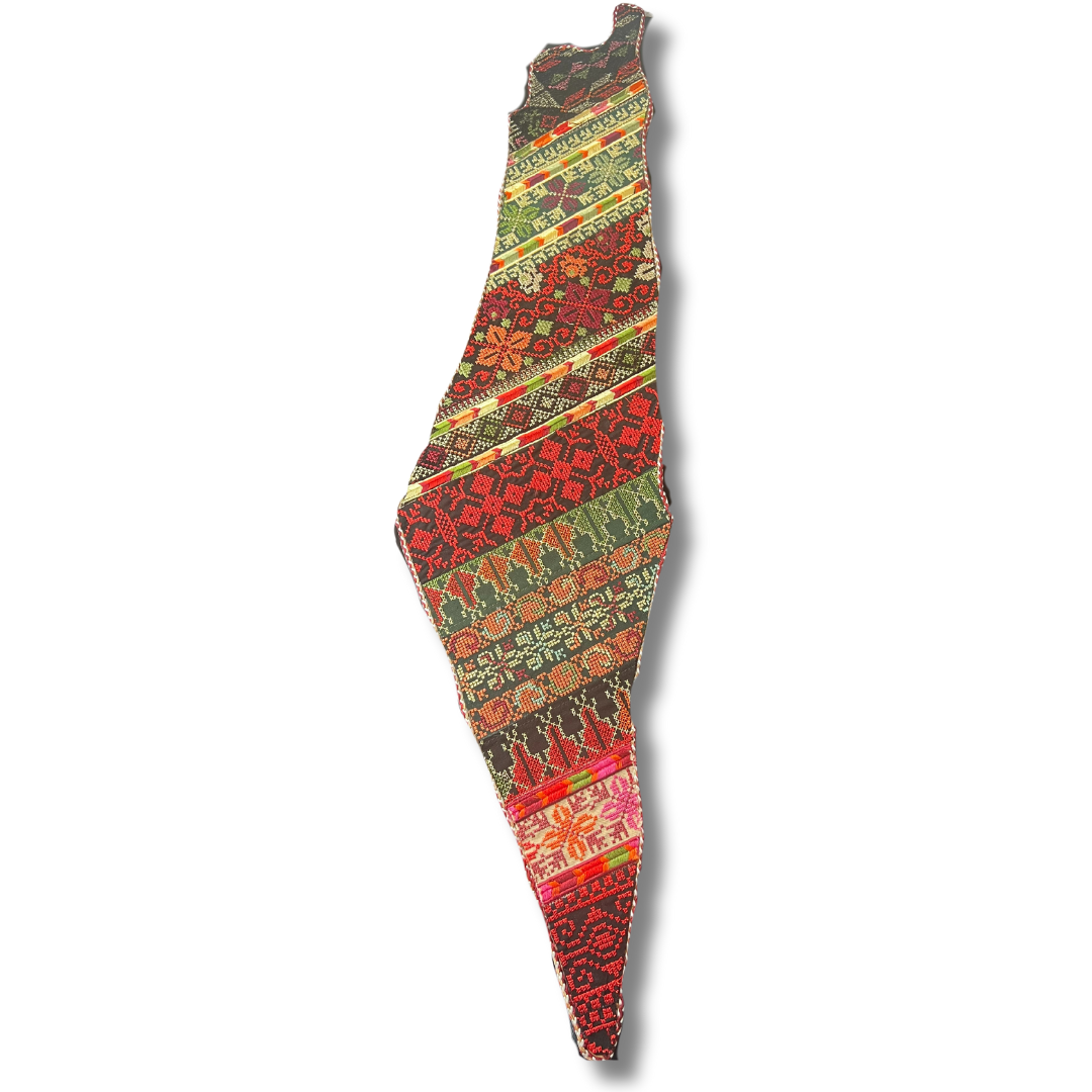 Handcrafted Tatreez Embroidered Home Decor - Palestine Country Shape