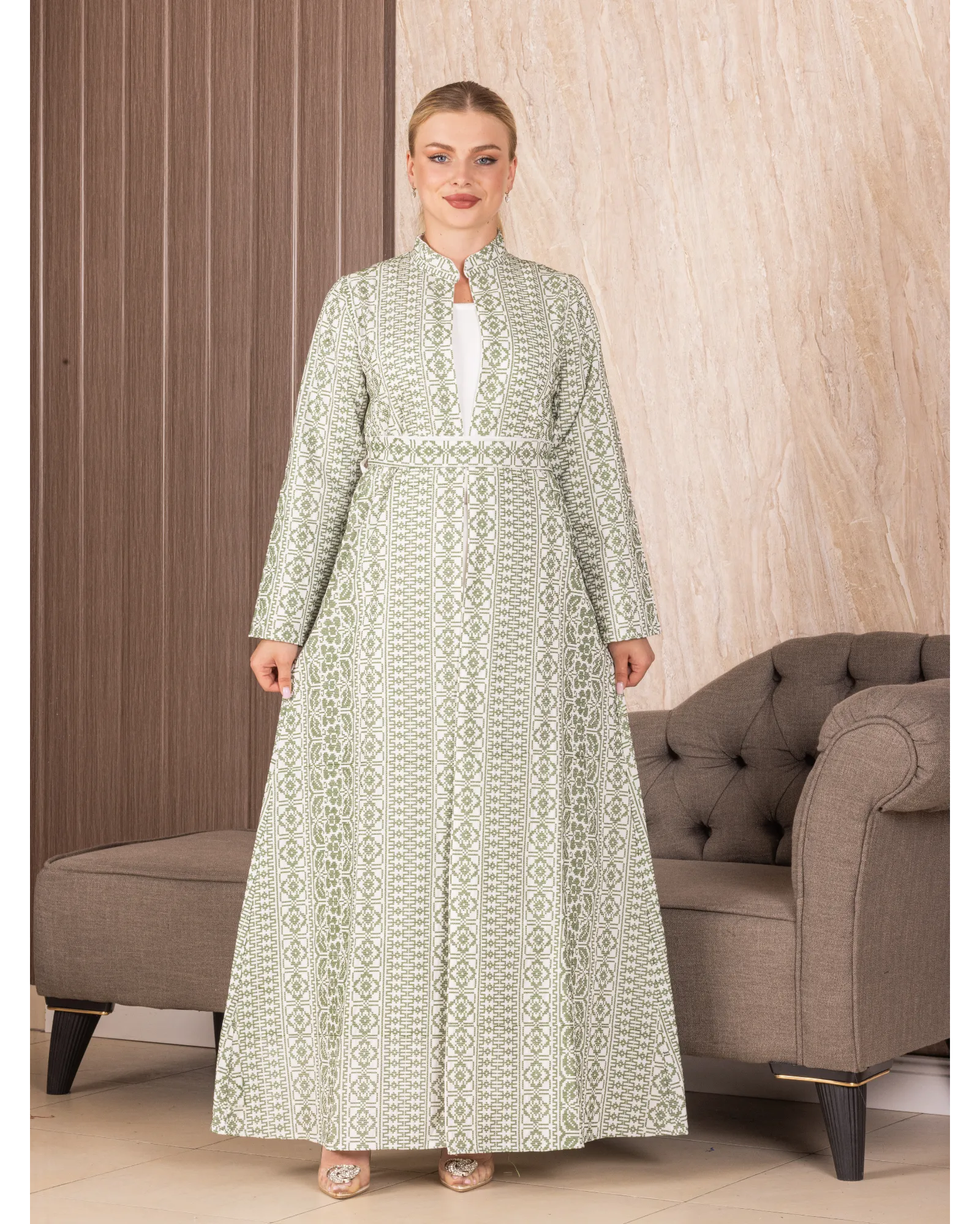 Long Embroidered Cardigan: Elegance and Versatility Palestinian Elegance