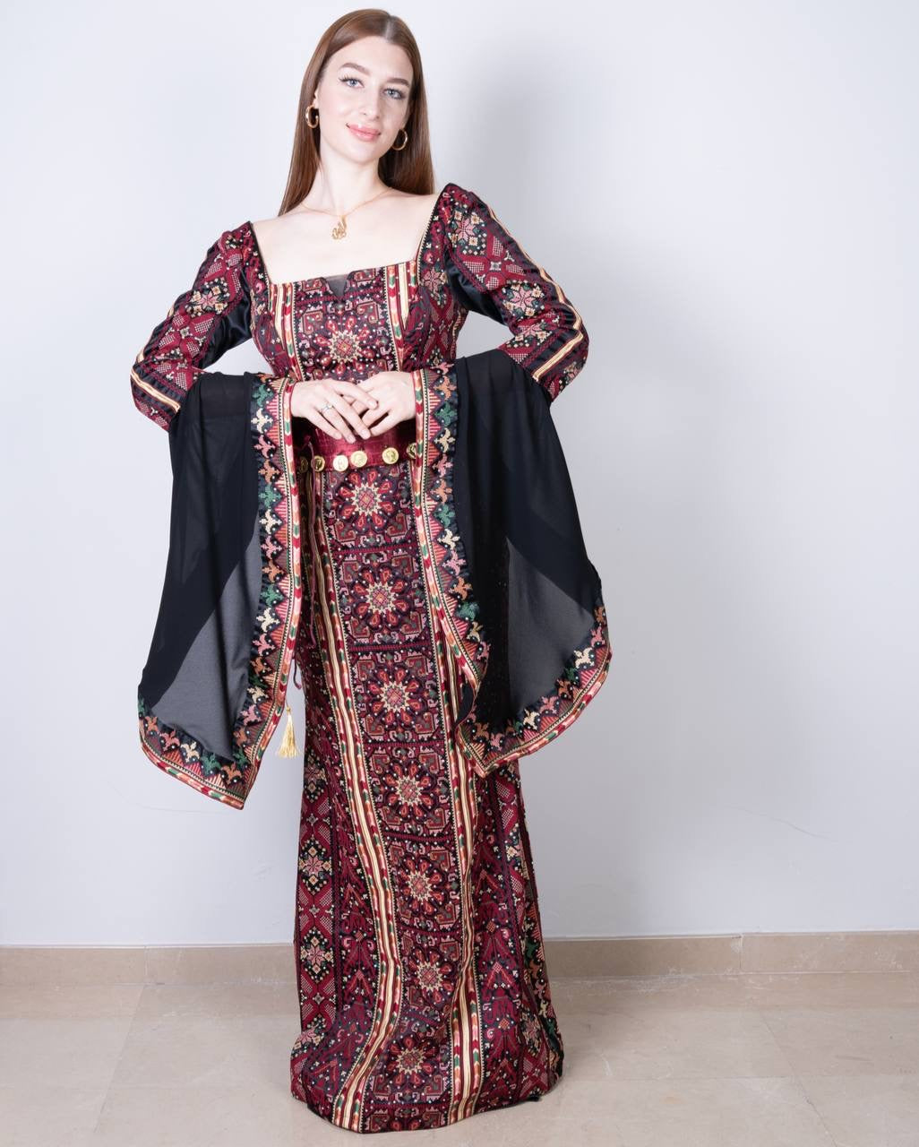 Embroidered High Quality Henna Dress: Traditional Elegance Meets Modern Style