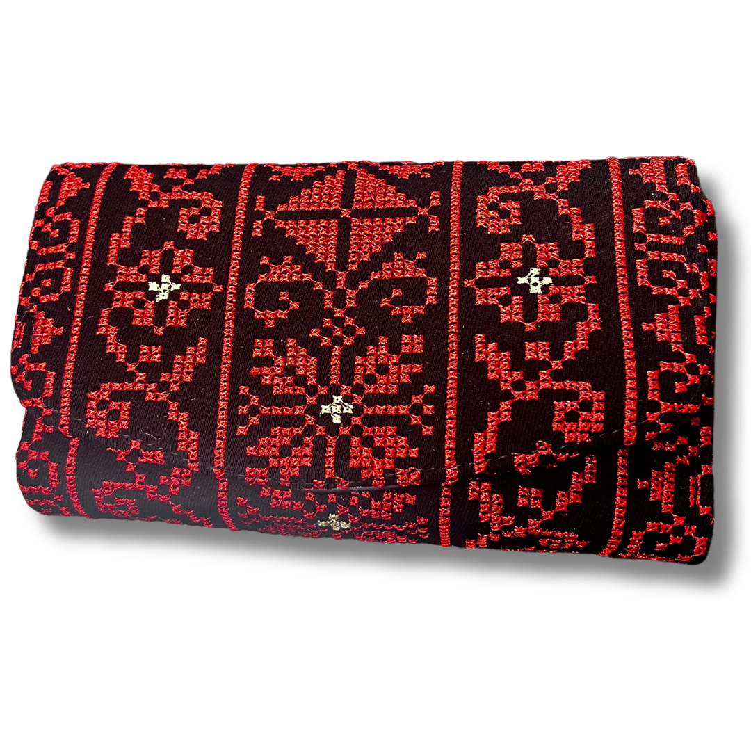 Handmade Tatreez Pattern Handheld Wallets: High-Quality with Multi Pockets