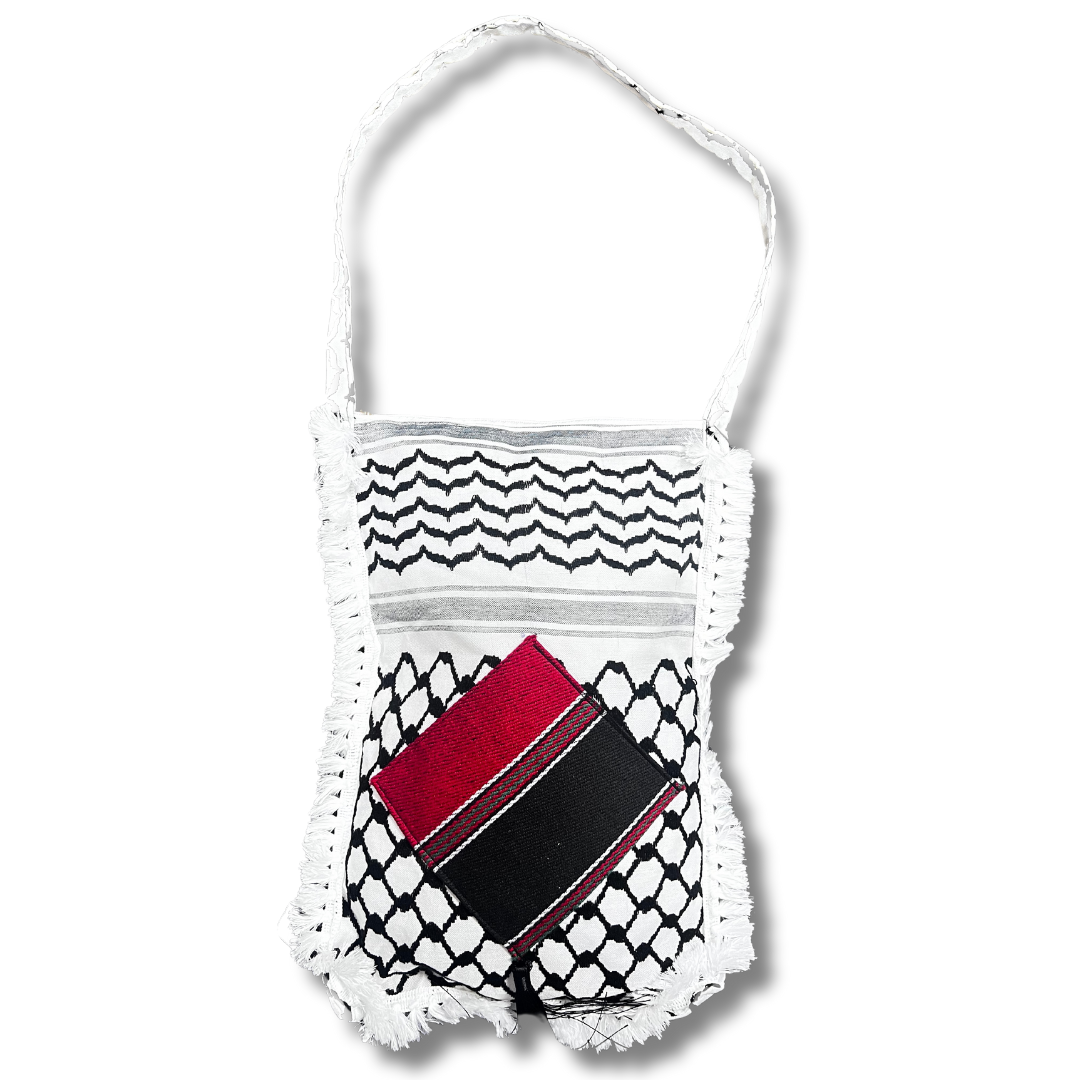 High-Quality Kuffiyeh Designed Tote Bag with Sharshoba: Spacious and Stylish