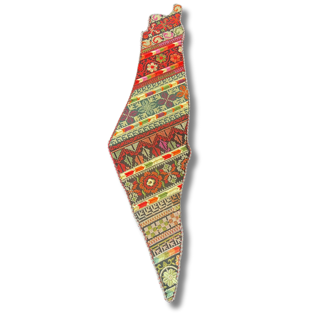 Luxurious Tatreez Palestine Map Home Accent – Timeless Cultural Craftsmanship