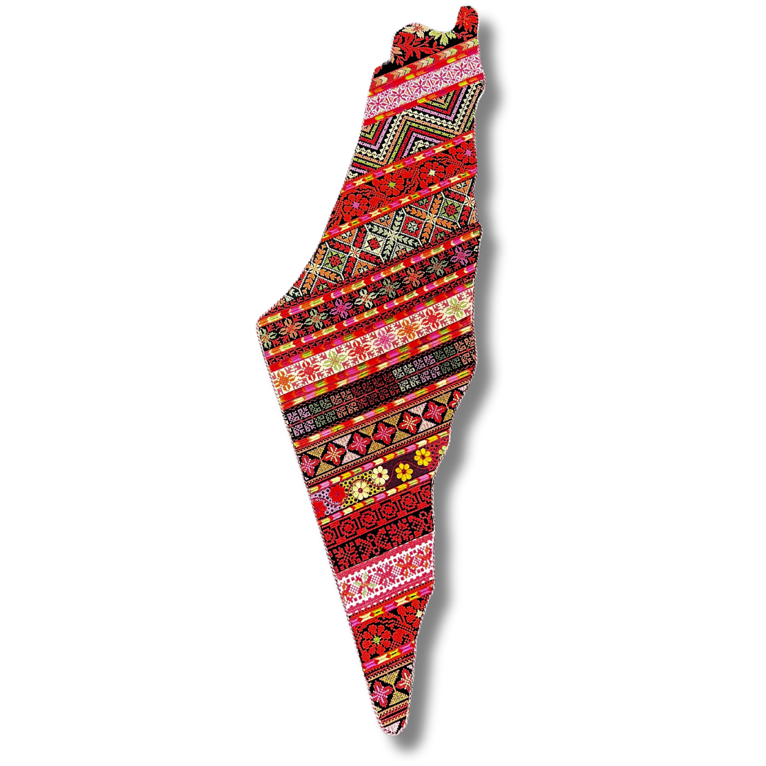 Palestine Map Home Decor - Tatreez Design Large 120CM