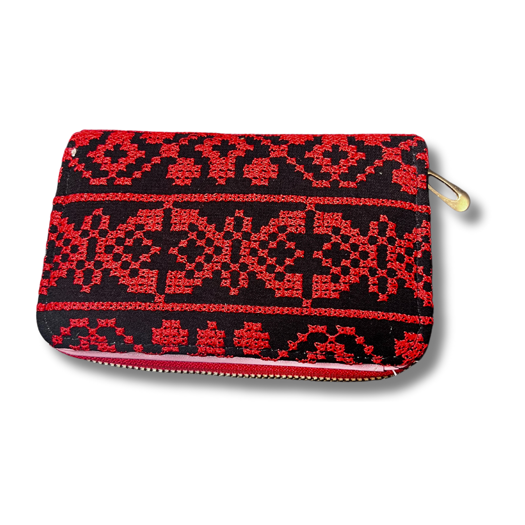 Handmade Tatreez Pattern Handheld Wallets: High-Quality with Multi Pockets