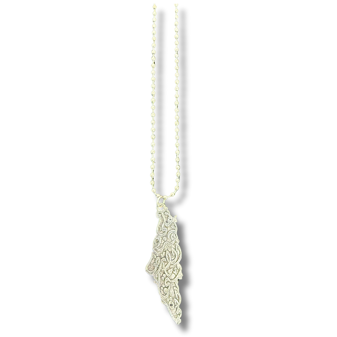 Silver Arabic Design Necklace