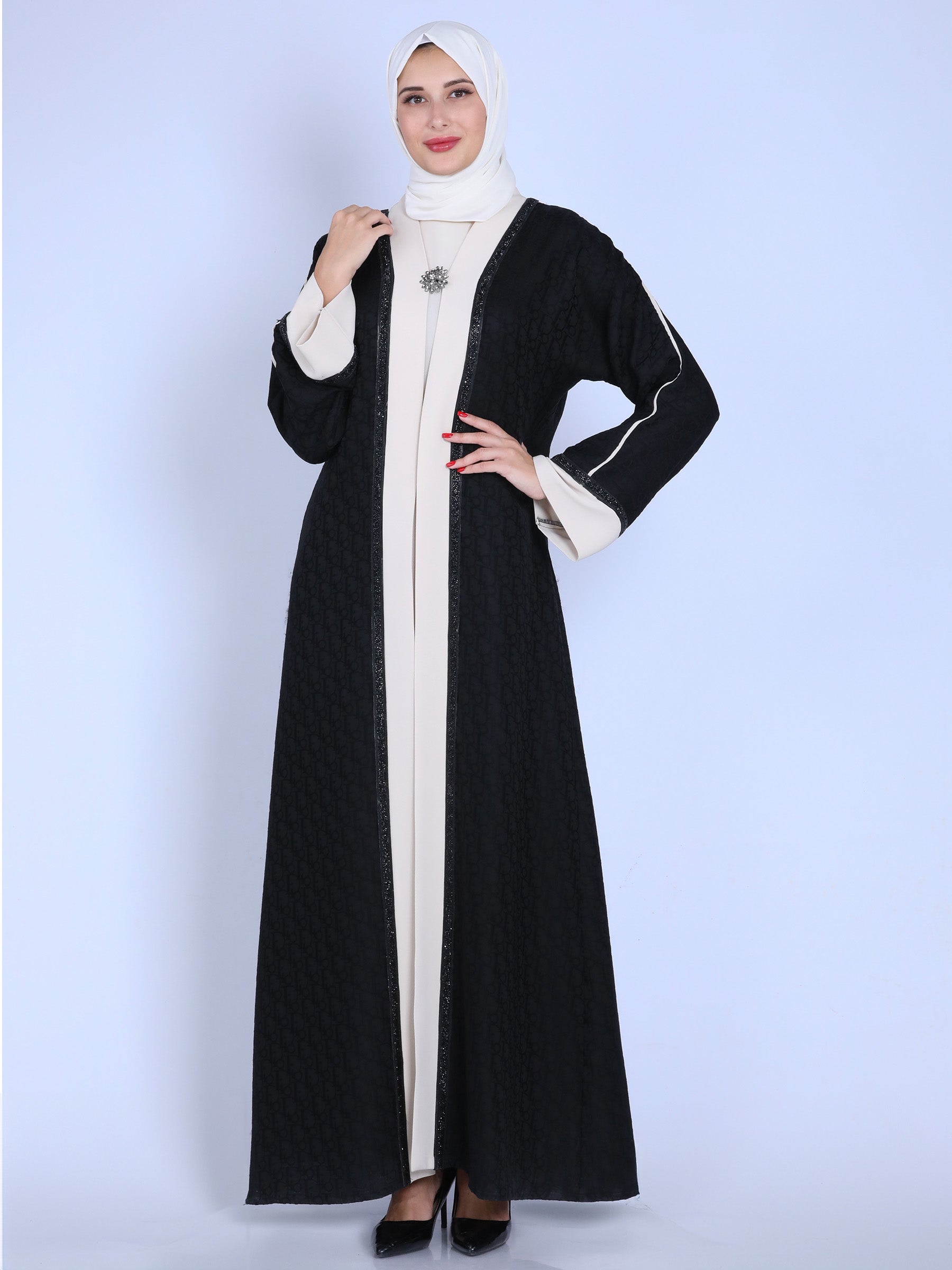 2pcs Open Abaya: Versatile Style and Luxurious Comfort