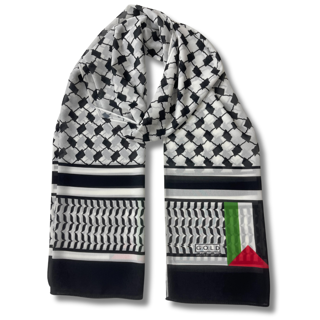 High-Quality Kuffiyeh Hijab with Palestine Flag