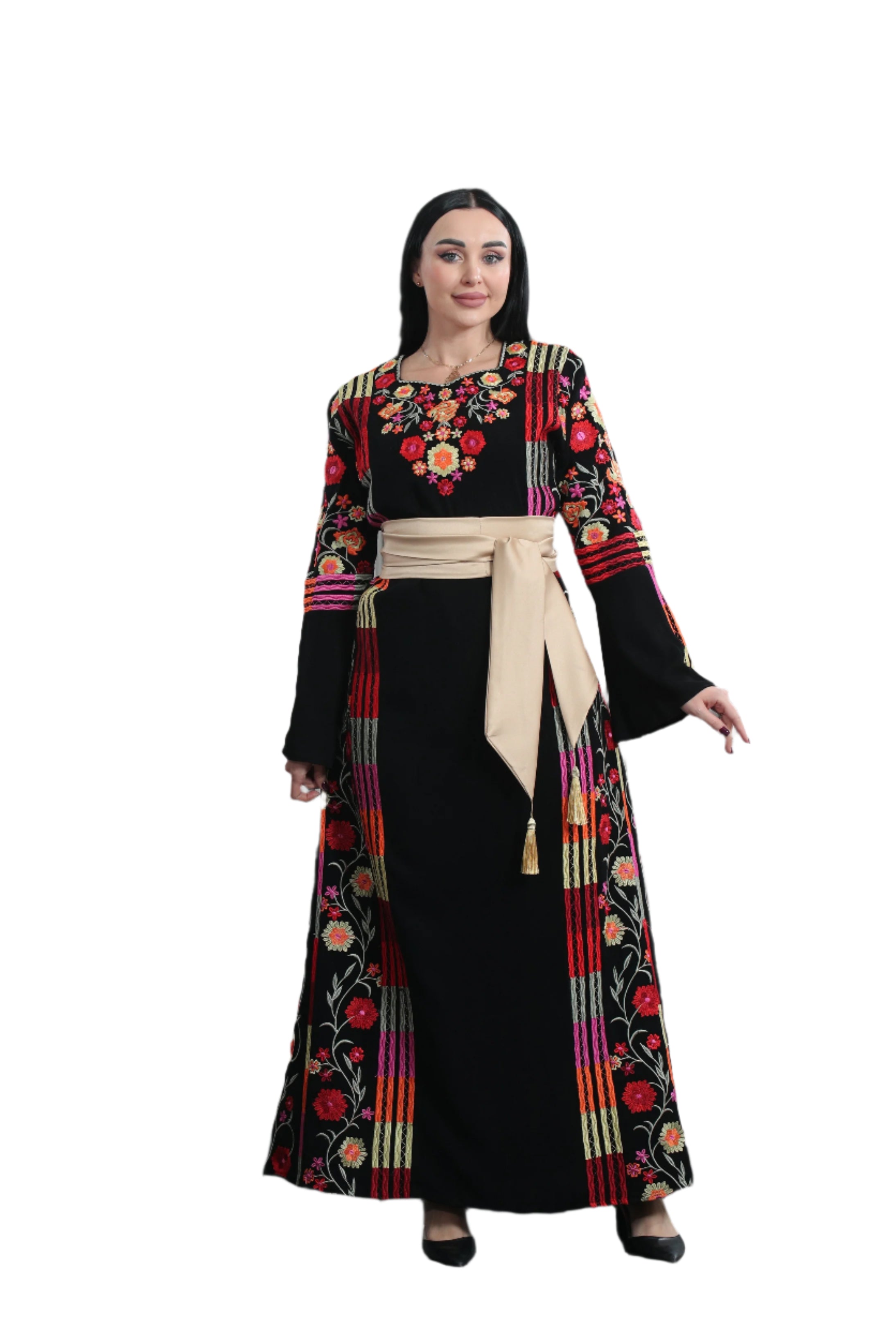 Embroidered Multicolored Thoub