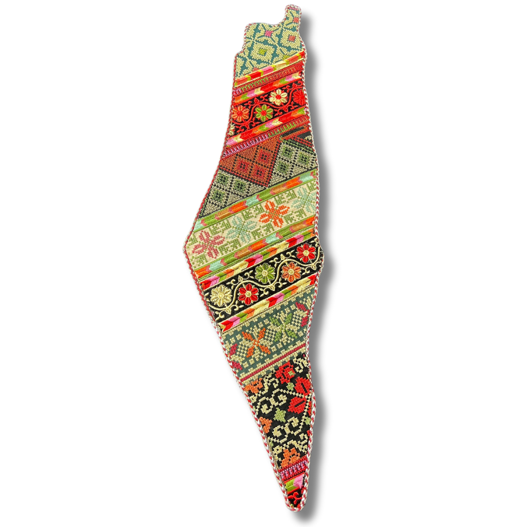 Luxurious Tatreez Palestine Map Home Accent – Timeless Cultural Craftsmanship