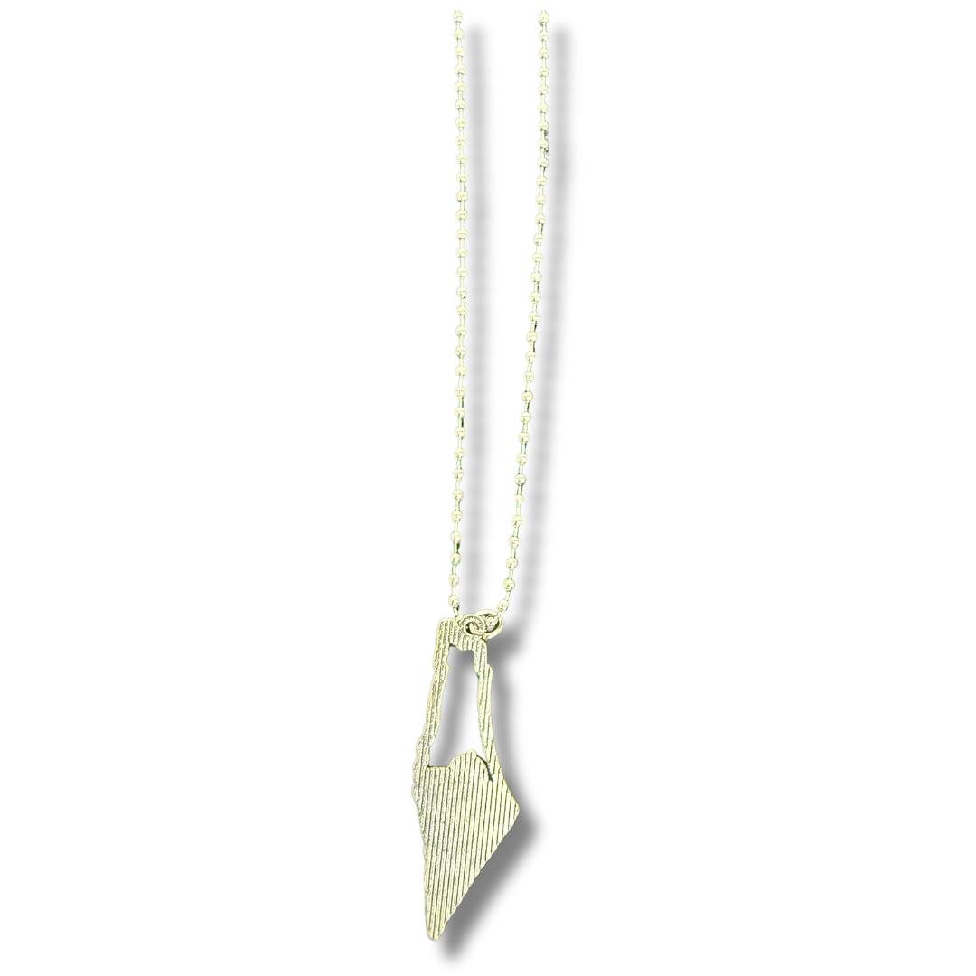 Silver Al Quds Design Necklace