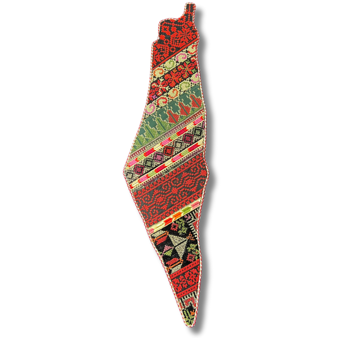 Luxurious Tatreez Palestine Map Home Accent – Timeless Cultural Craftsmanship