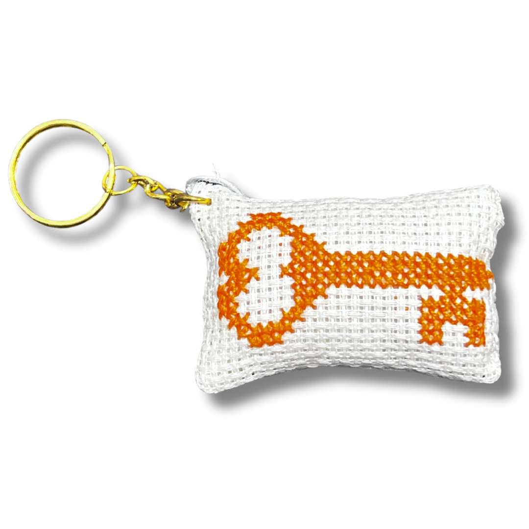 Assorted Key Design Tatreez Plushy Pillow Keychain Accessory