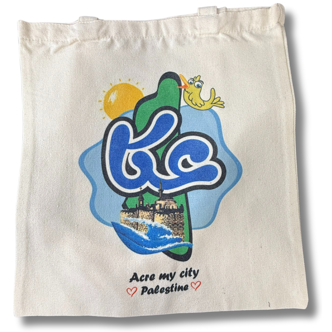 High-Quality Palestine Tote Bags with City Names and Matching Symbols