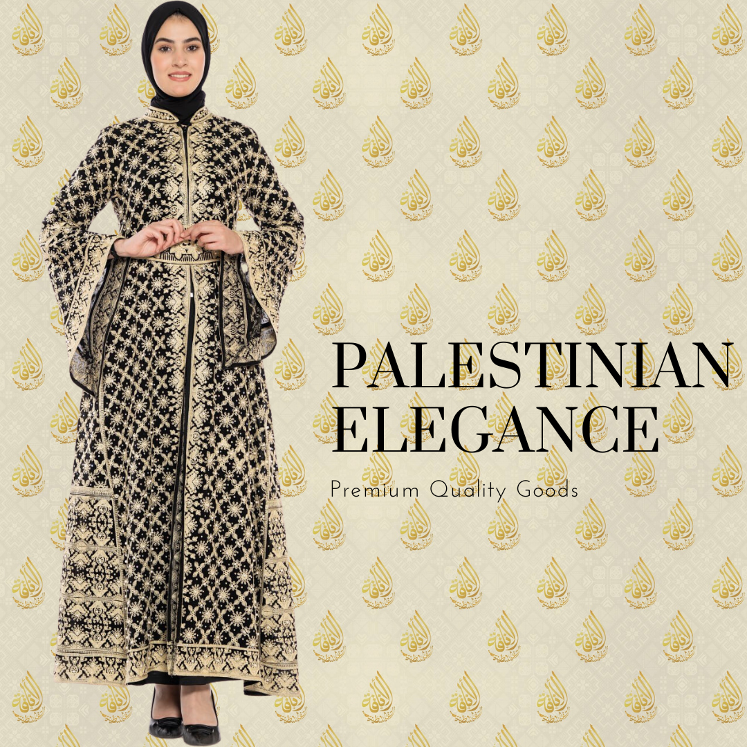 Golden Glaze Palestinian Elegance Caftan