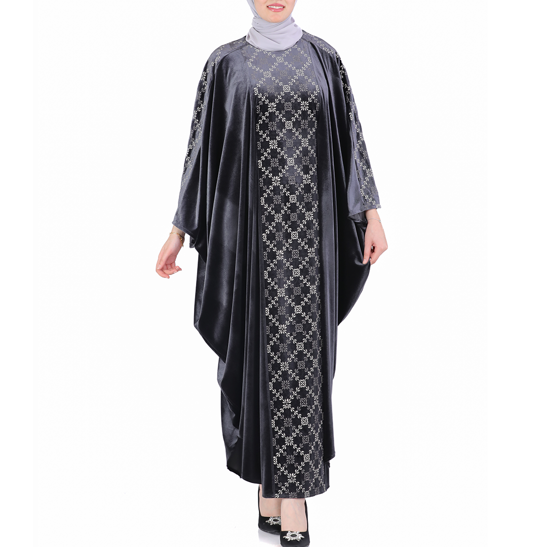 Embroidery Velvet Free Size Abaya