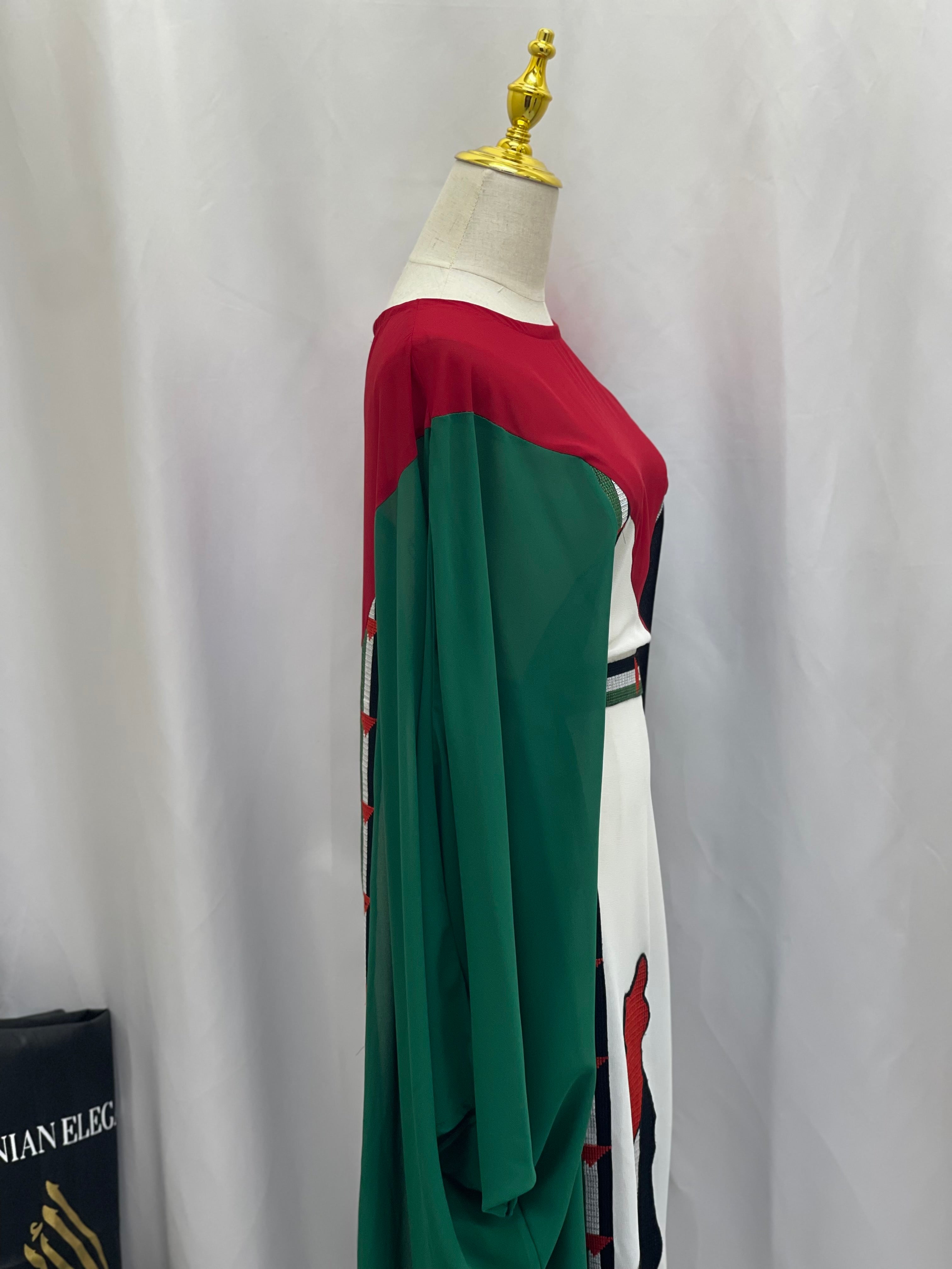 Palestinian Flag Dress with Tassels: Pride, Heritage, and Unique Style