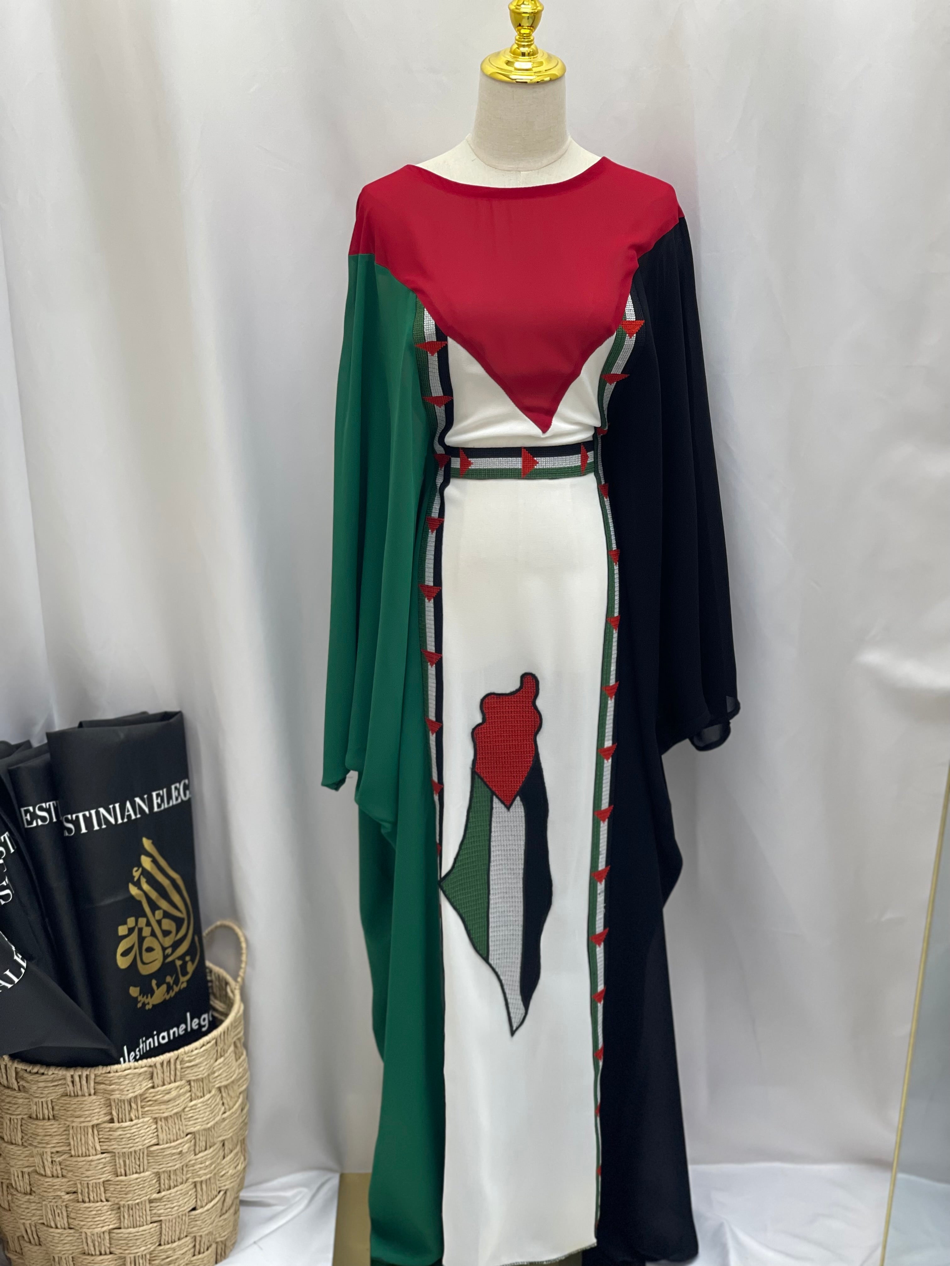 Palestinian Flag Dress with Tassels: Pride, Heritage, and Unique Style