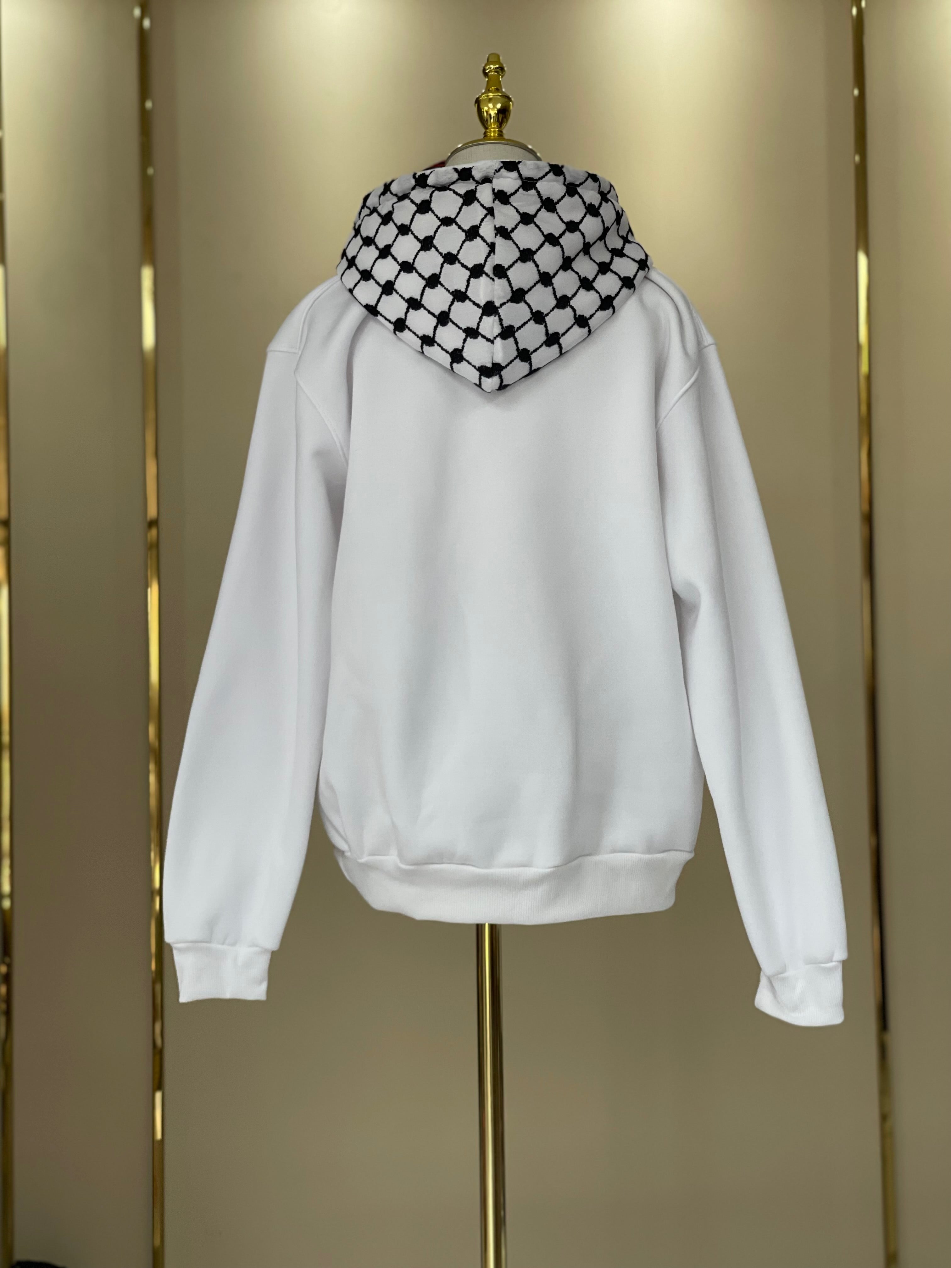 Cultural Statement: Kufiyeh Print Pull-Over Hoodie