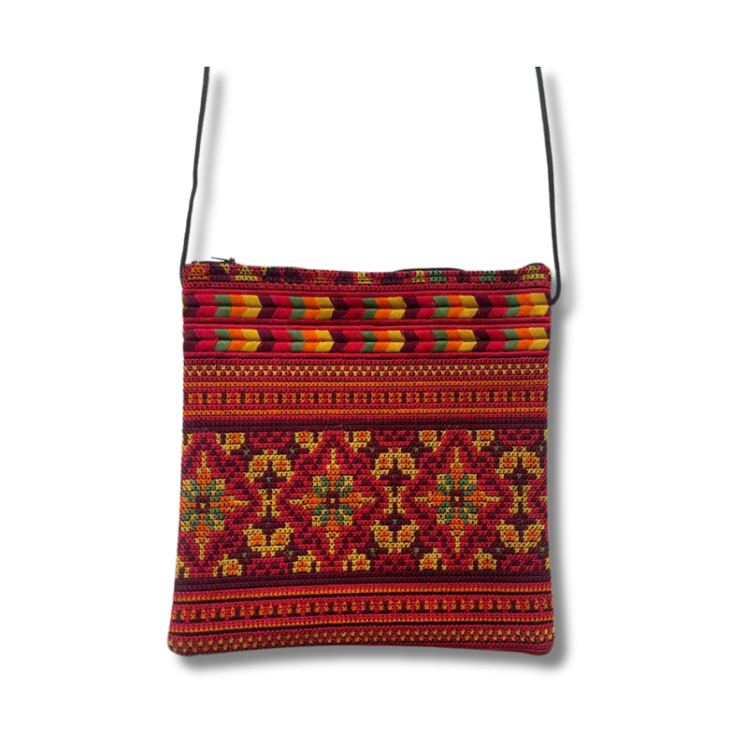 Stylish Crossbody Embroidered Bag - Functional & Eye-Catching Accessory