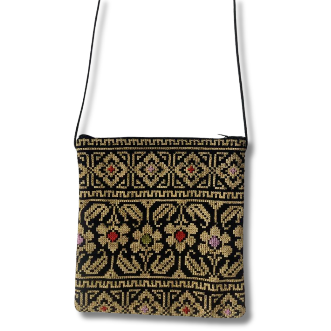 Stylish Crossbody Embroidered Bag - Functional & Eye-Catching Accessory