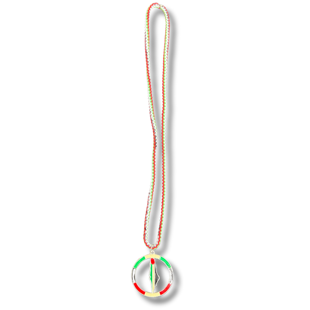 Palestine Colors Circle Necklace