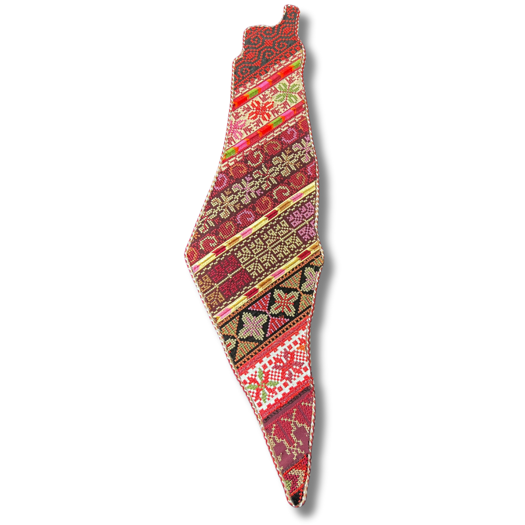 Luxurious Tatreez Palestine Map Home Accent – Timeless Cultural Craftsmanship