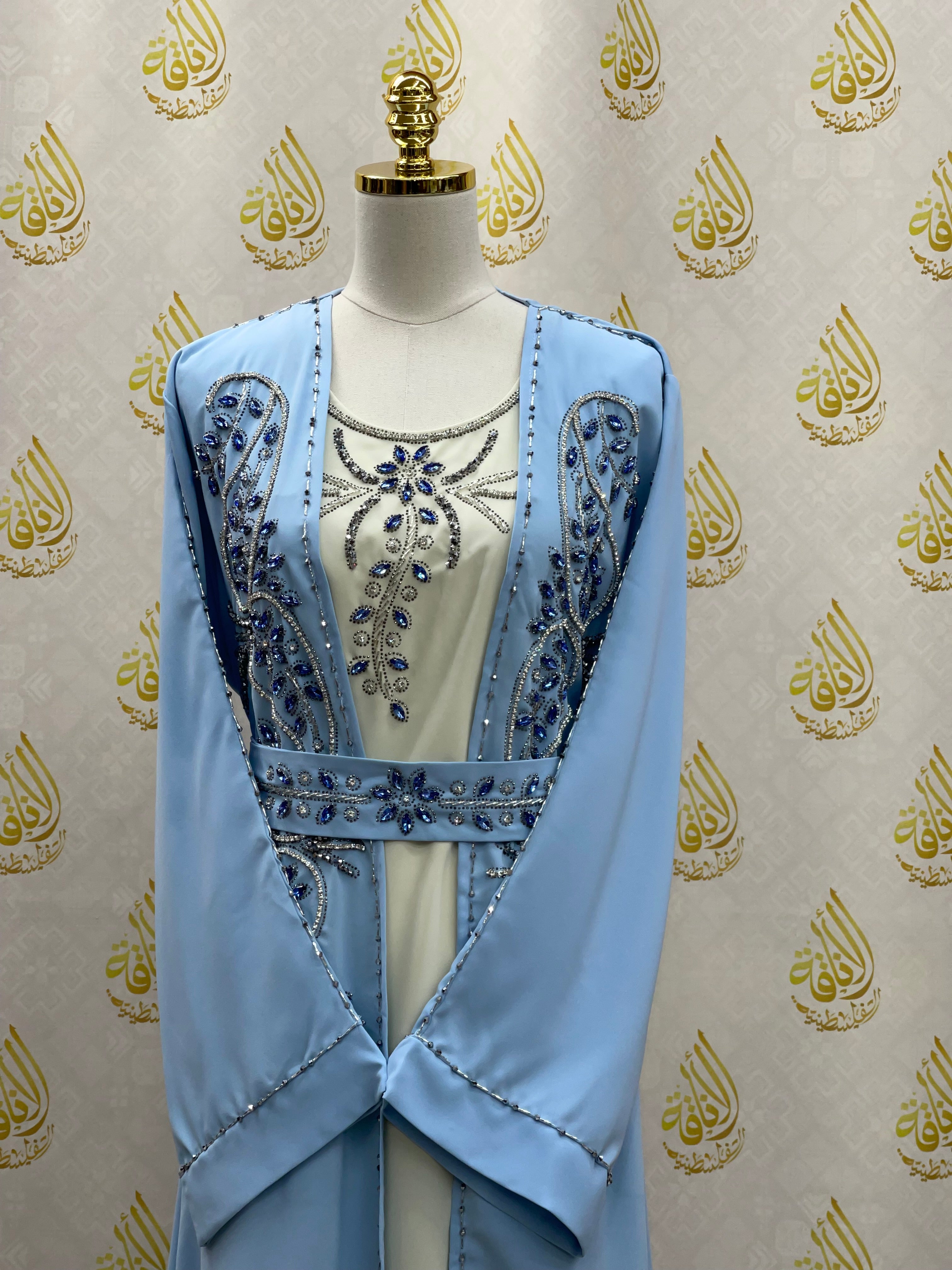 Rhinestone Moroccan Style Abaya: Traditional Elegance with Modern Flair