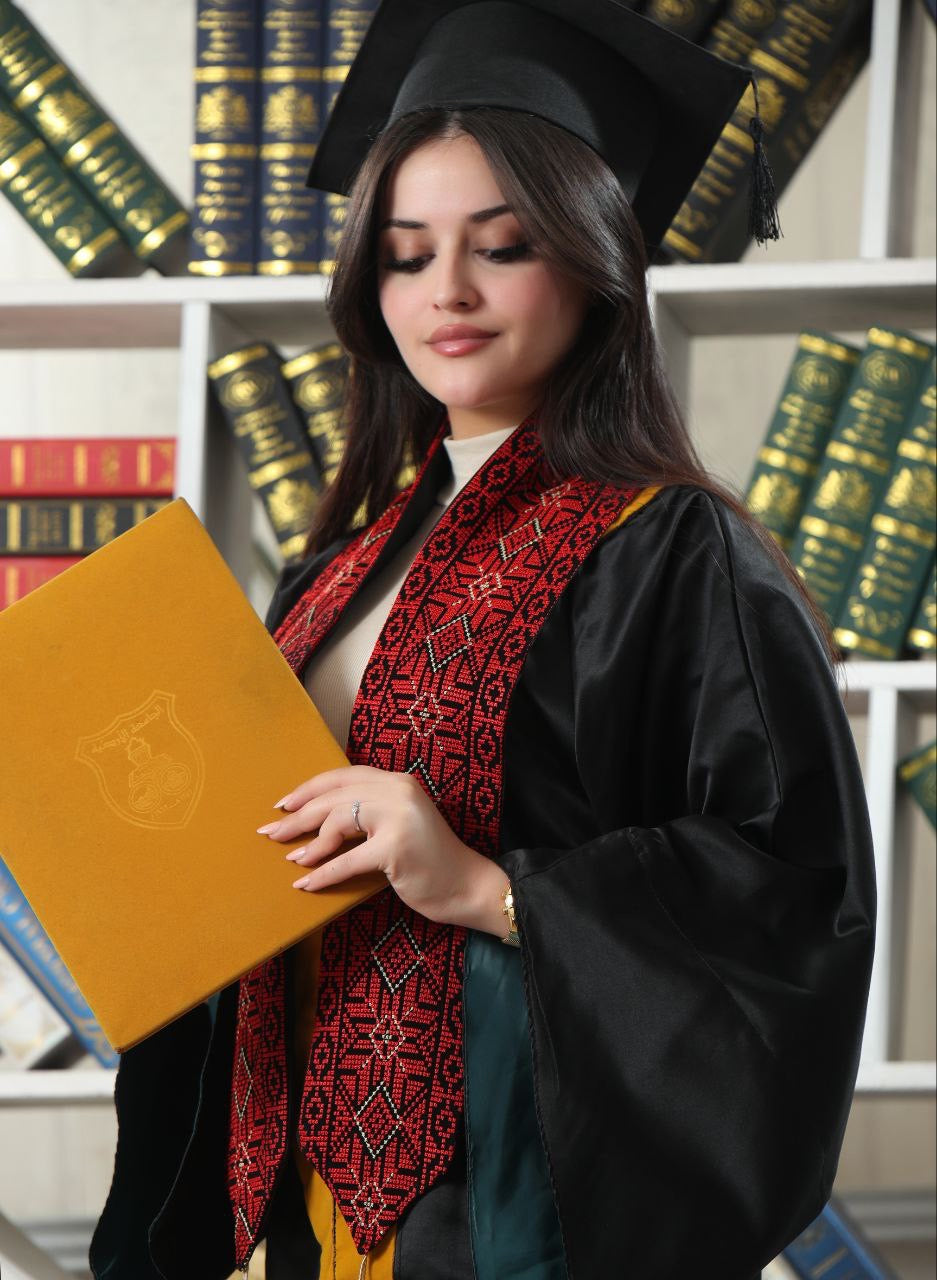 Expertly Crafted Embroidery Graduation Stole – High-Quality Fabric & Intricate Design