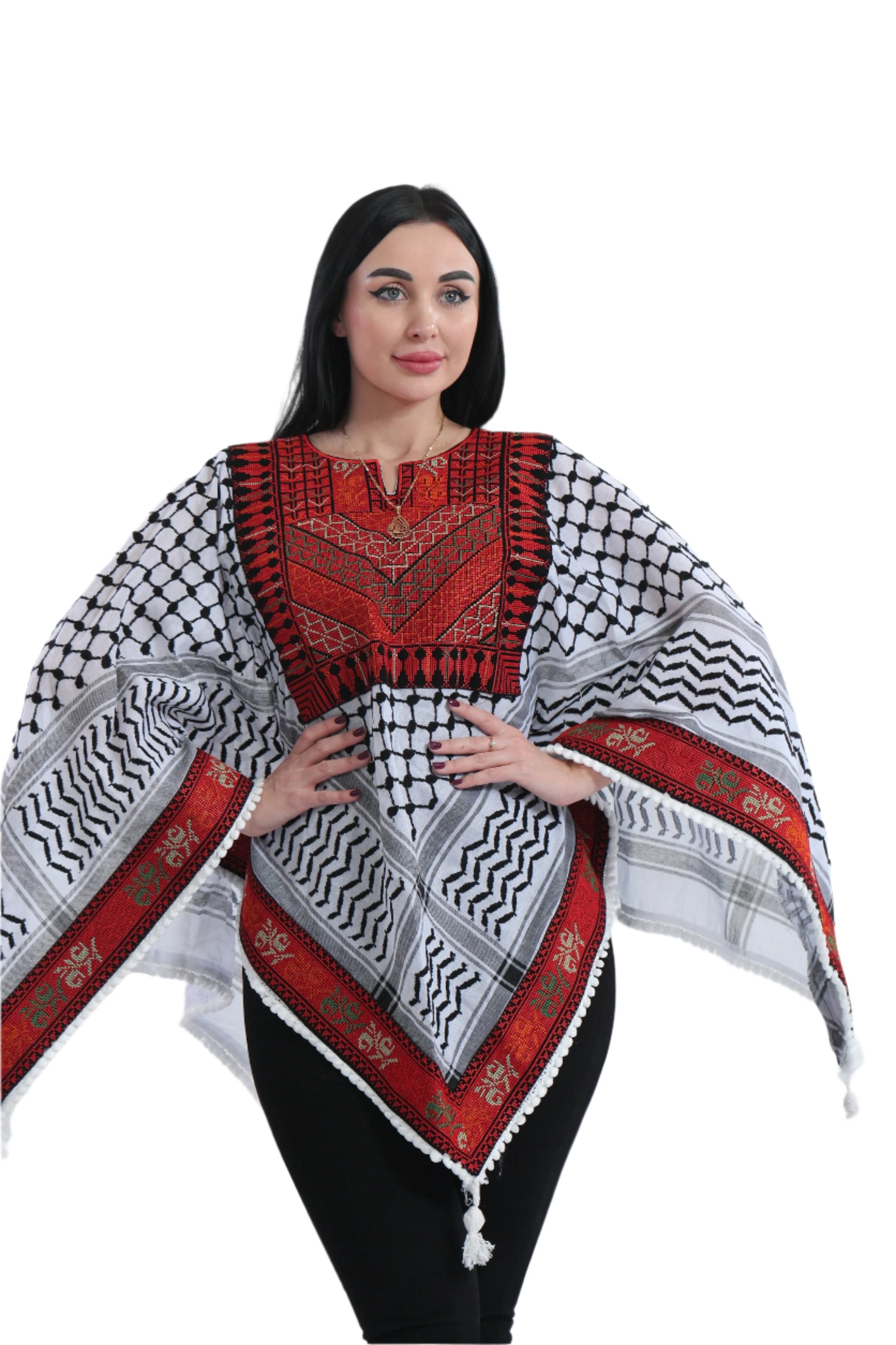 Tatreez Original Kuffiyeh Top - Women's Cultural Embroidered Fashion