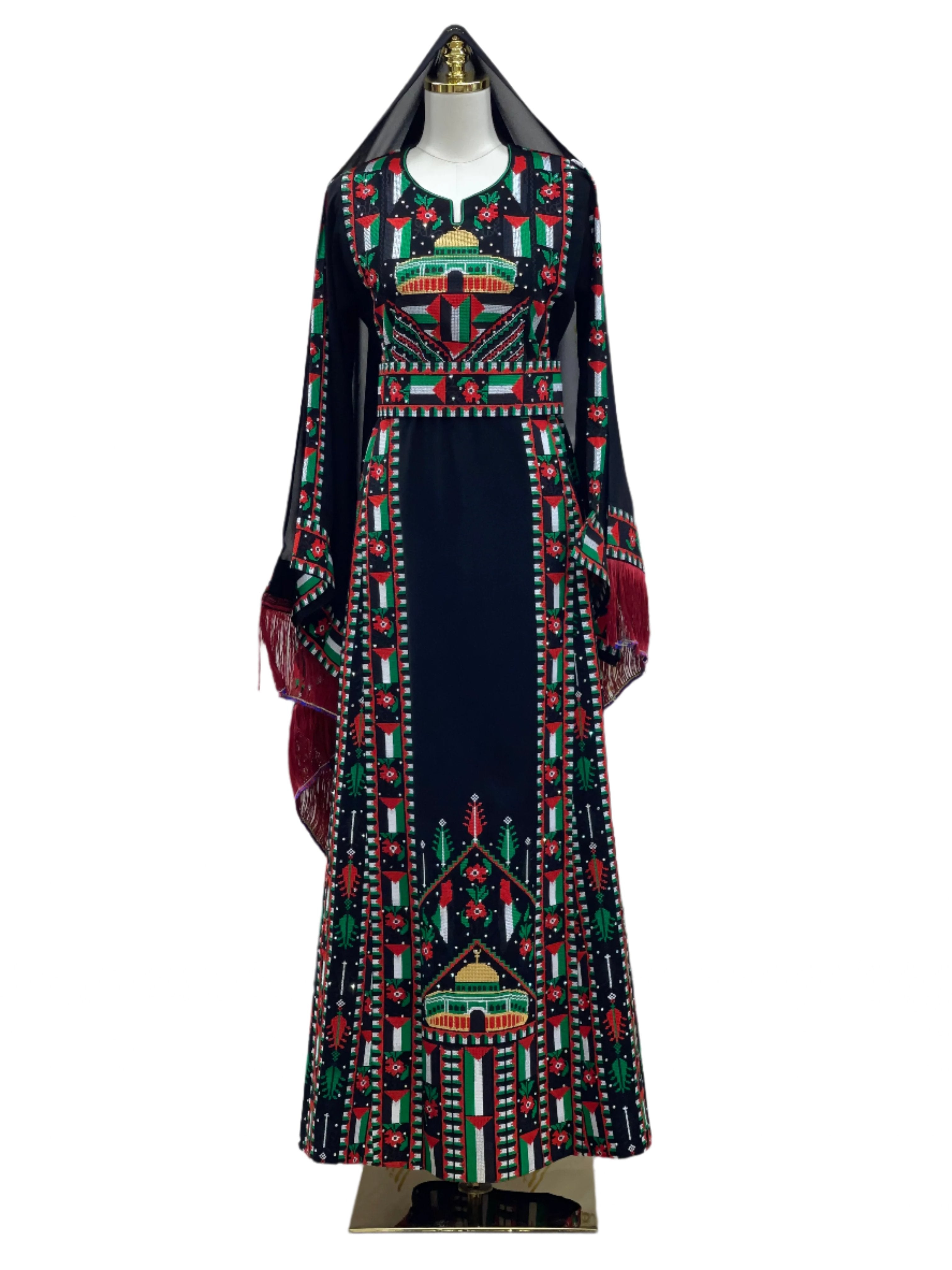 Palestinian and Proud Embroidered Thoub - Celebrate Heritage in Style