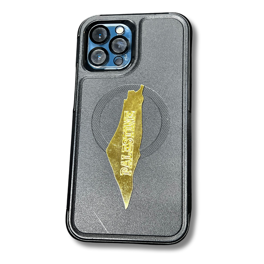 Luxurious Gold Look Palestine Map Phone Accessories – Unique Palestinian Designs, Cultural Heritage & High-Quality Modest Fashion