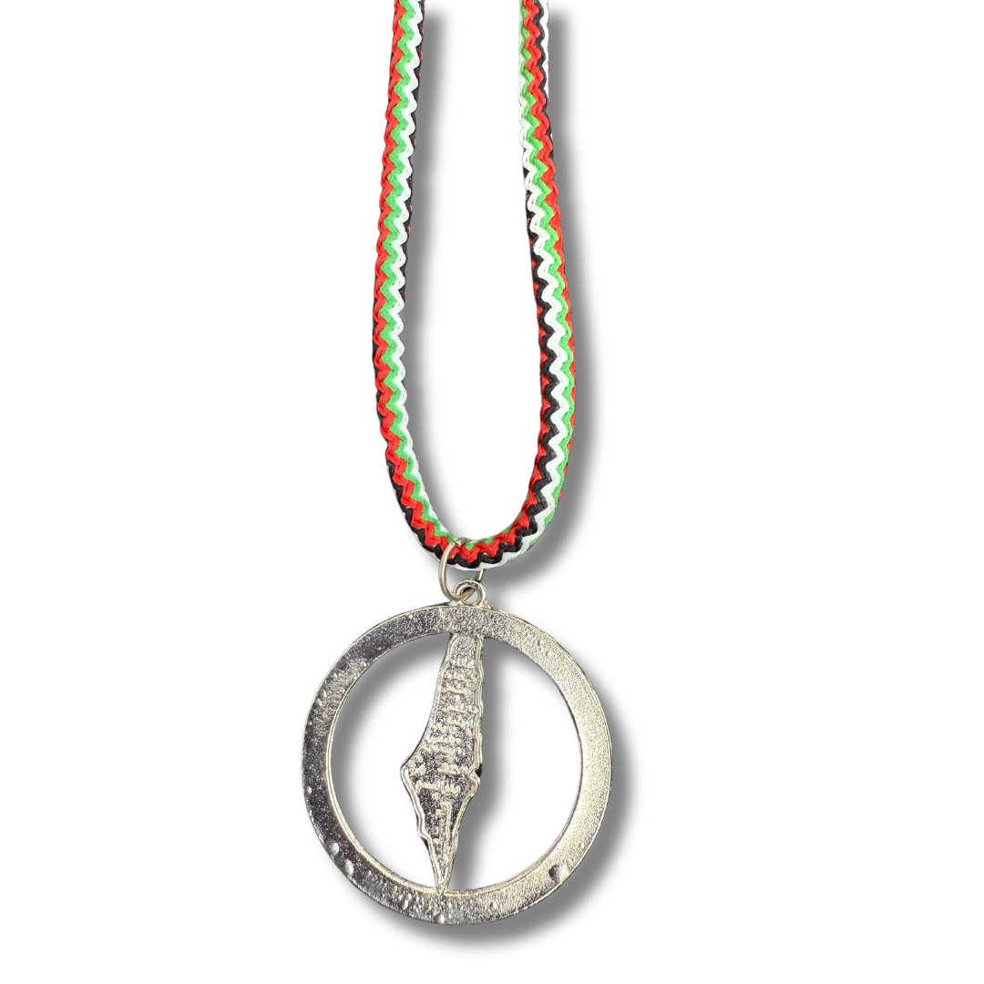 Palestine Colors Circle Necklace