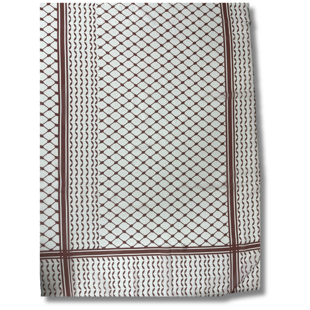 High-Quality Maroon Kuffiyeh Hijab