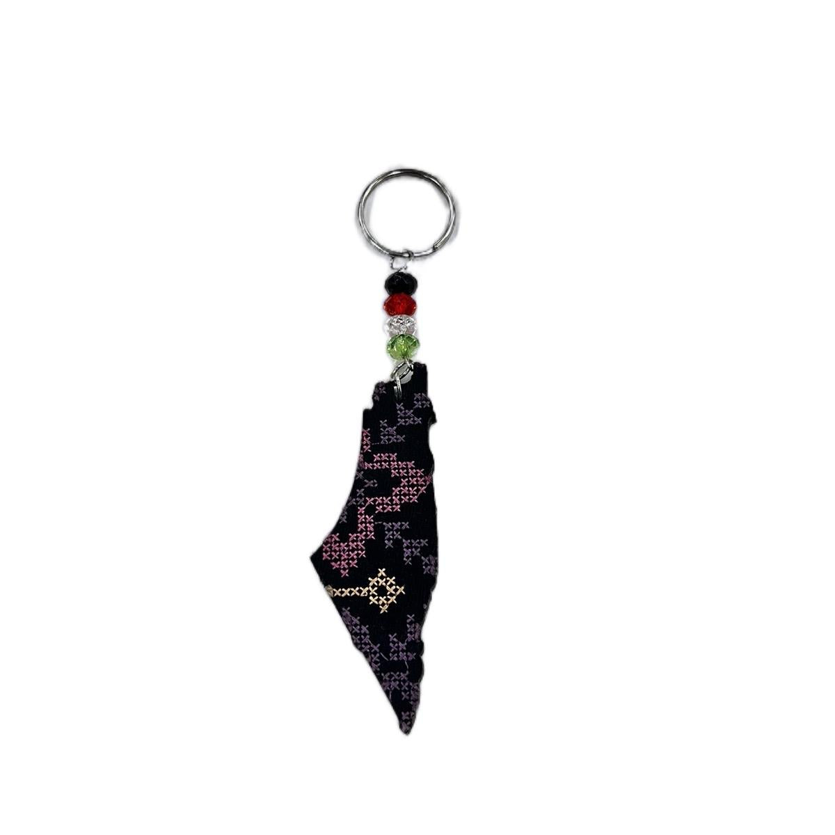 Random Assorted Palestine Map Keychain – Handmade Cultural Symbol