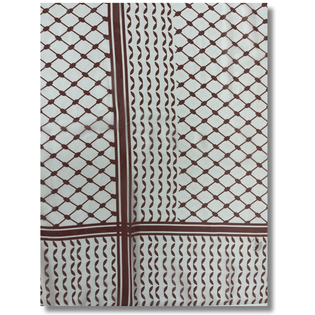 High-Quality Maroon Kuffiyeh Hijab