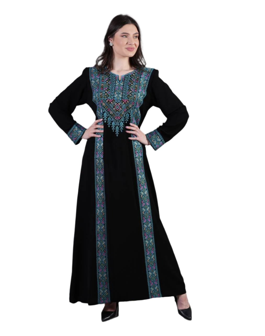 4 Veins Tatreez Abaya: A Fusion of Tradition and Modern Elegance