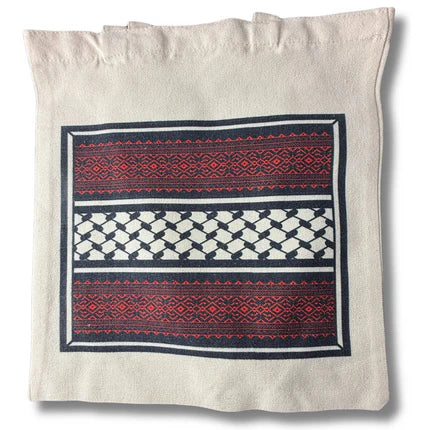 Half Kuffiyeh Half Tatreez Design Bag