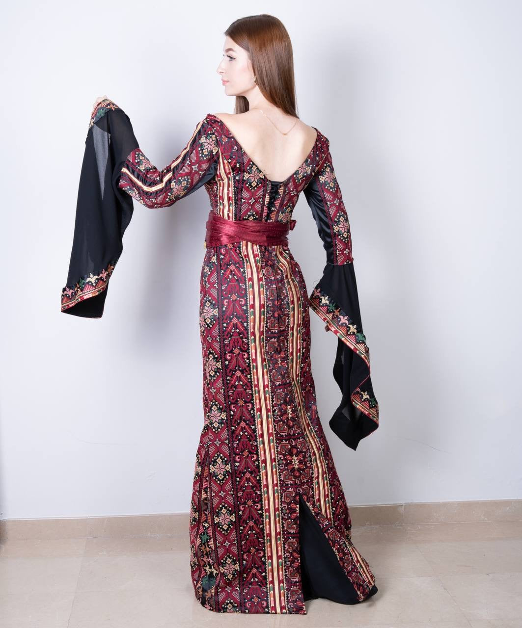 Embroidered High Quality Henna Dress: Traditional Elegance Meets Modern Style