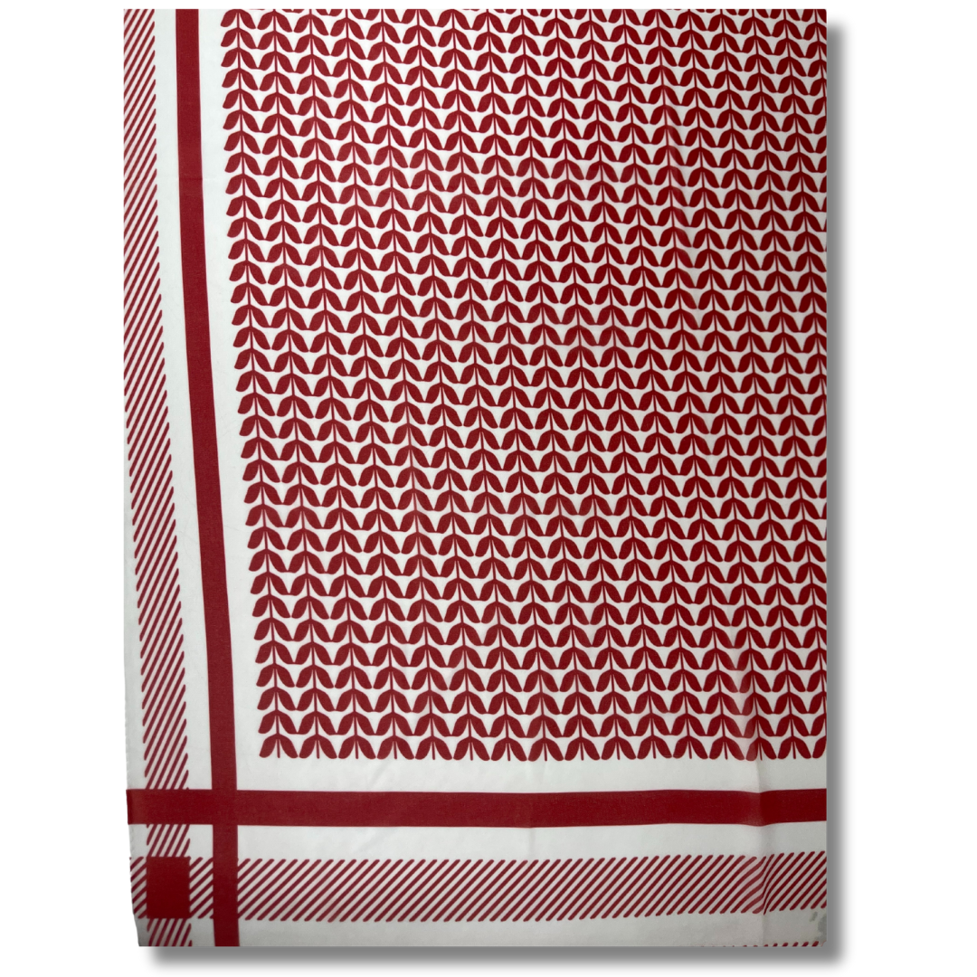 High-Quality Full Red Kuffiyeh Hijab