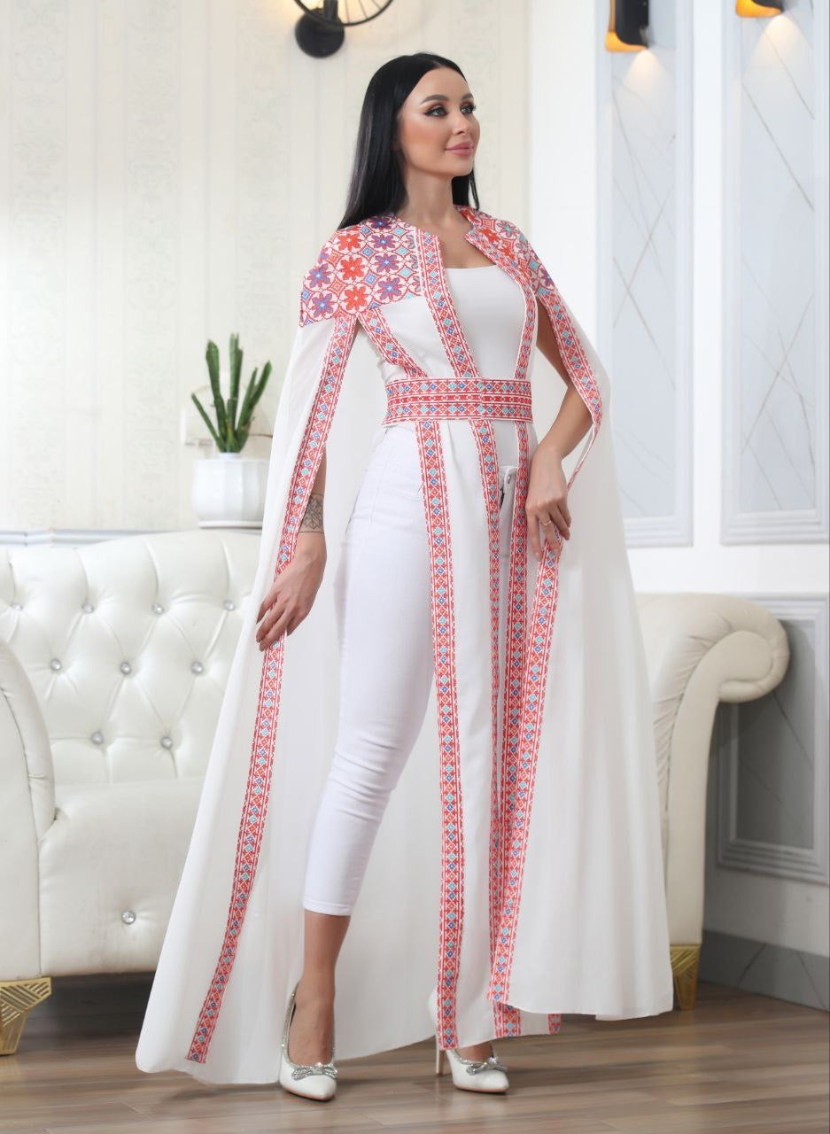 Multi-Color Embroidered Star Bisht – Elegant and Stylish Wardrobe Essential