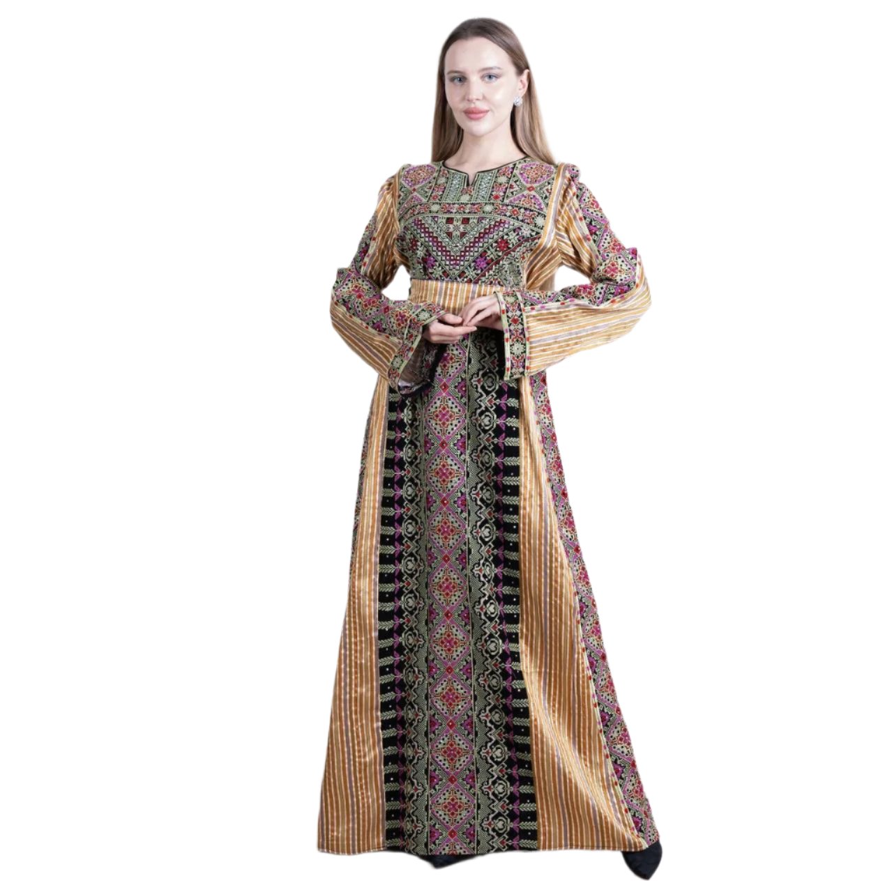 Elegant Embroidered Saya Thoub - Timeless Arabic Fashion