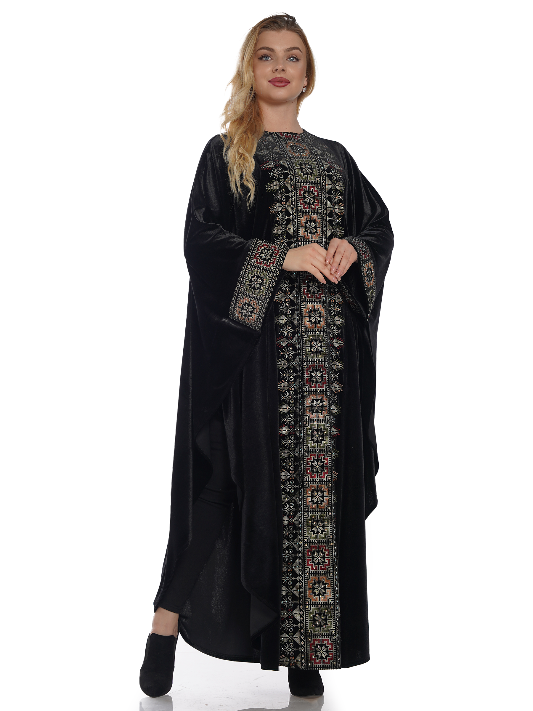 Elegant Velvet Free Size Abaya